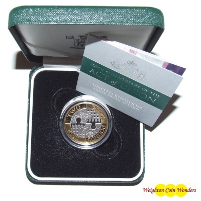 2007 Silver Proof £2 - Act of Union